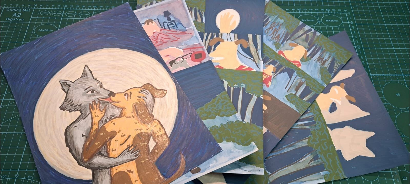 See you under the full moon – Chapter 1 – acrylic markers